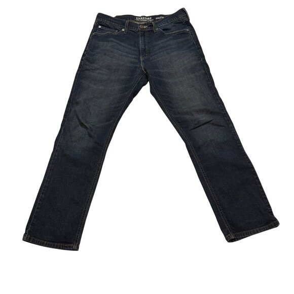 Signature Levi Strauss & Co Other - Signature Levi Strauss & Co Mens Straight Fit Jeans Size 32x29 Hemmed Blue Denim